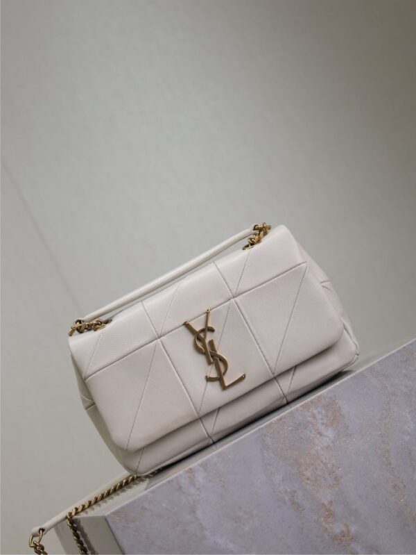 sy_no_B415F97600A51FC77EFC26784DF7D318_1 YSL Jamie Small 20cm Shoulder Bag – White