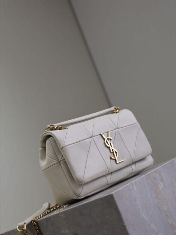 sy_no_B415F97600A51FC77EFC26784DF7D318_3 YSL Jamie Small 20cm Shoulder Bag – White