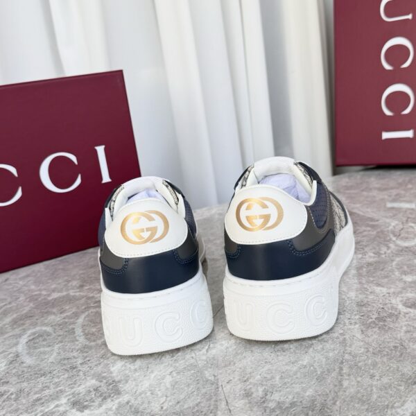 sy_no_B45C91B8A0051C0721835C4A5732F6A7_3 Gucci MAC8 GG Canvas & Navy Leather Sneaker
