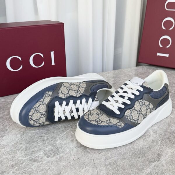 sy_no_B45C91B8A0051C0721835C4A5732F6A7_4 Gucci MAC8 GG Canvas & Navy Leather Sneaker