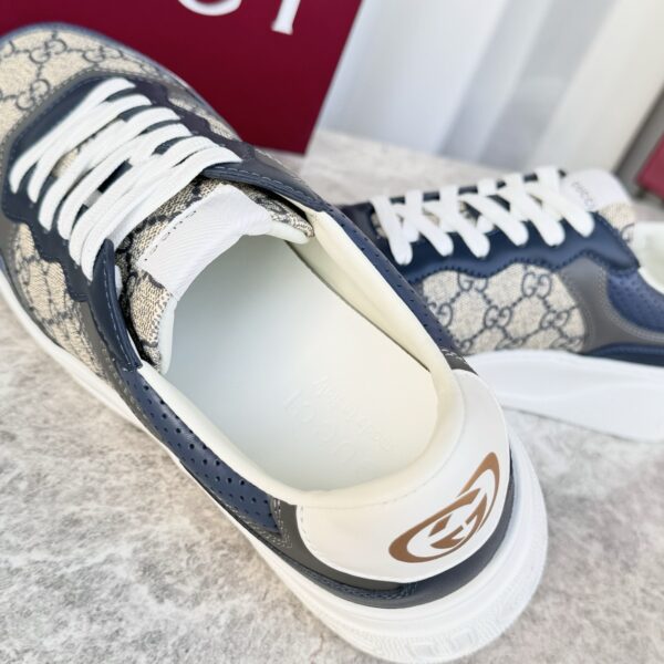 sy_no_B45C91B8A0051C0721835C4A5732F6A7_8 Gucci MAC8 GG Canvas & Navy Leather Sneaker