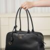 CHANEL Women's Large Bowling Bag (26S) – Black Calfskin with Gold Logo (Spring/Summer 2026 New Arrival)