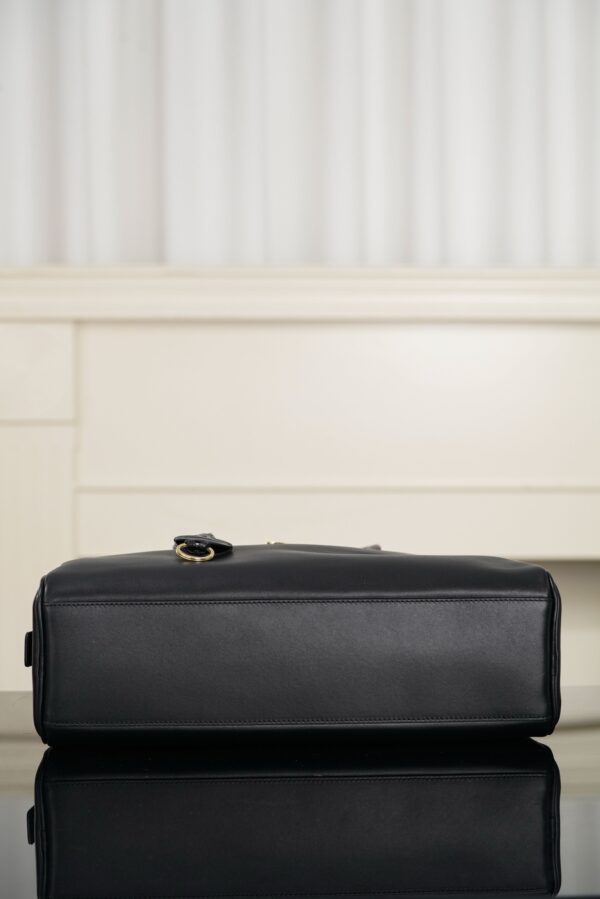 CHANEL Women's Large Bowling Bag (26S) – Black Calfskin with Gold Logo (Spring/Summer 2026 New Arrival)