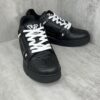 sy_no_B4B8D58D3CC5646E1CD4CF055B73D182_1 Louis Vuitton LV Trainer Black & White Grained Leather Retro Sneakers