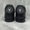 sy_no_B4B8D58D3CC5646E1CD4CF055B73D182_4 Louis Vuitton LV Trainer Black & White Grained Leather Retro Sneakers