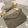 sy_no_B4BFDF9672A40D06EC6382C0B88C0DC0_5 YSL Loulou Mini Double-Chain Bag – Gray Suede
