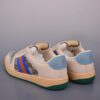 sy_no_B56EA75B25920C97684123EAD525ACA8_1 Gucci Screener GG Canvas & Beige Leather Sneaker with Blue/Orange Web Stripe