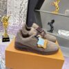 Louis Vuitton LV Trainer Maxi Grey Brown Suede Sneakers