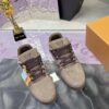 Louis Vuitton LV Trainer Maxi Grey Brown Suede Sneakers