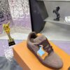 Louis Vuitton LV Trainer Maxi Grey Brown Suede Sneakers