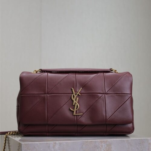 YSL Jamie Medium 25cm Shoulder Bag – Burgundy