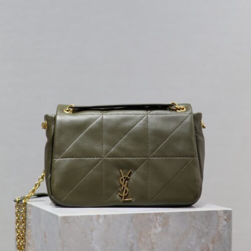 YSL Jamie Small Shoulder Bag – Olive Green Lambskin