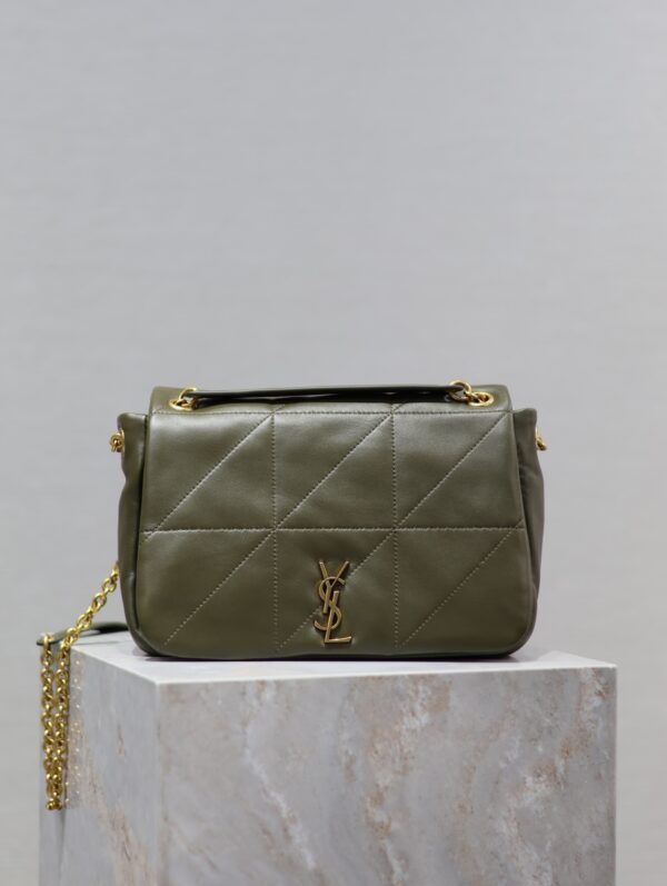 sy_no_B75C8FE4A08185C8B0872DFBAAF51863_0 YSL Jamie Small Shoulder Bag – Olive Green Lambskin