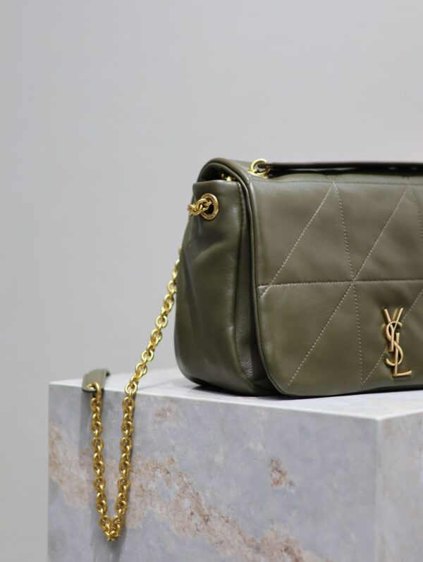 sy_no_B75C8FE4A08185C8B0872DFBAAF51863_4 YSL Jamie Small Shoulder Bag – Olive Green Lambskin