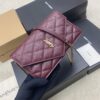 YSL Becky Quilted Chain Bag – Burgundy & Gold