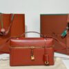 sy_no_B8A1BB87B3D7C9D28F65ABA738CB48DA_0 Loro Piana Extra Bag L27 Shoulder Bag – Saddle Leather (Red)