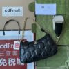 Matelassé Leather Handbag – Black
