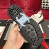 Beige & Black Quilted Suede Retro Platform Sneakers