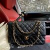 sy_no_BA3037C3101F840EB2D3087C853D4CA8_0 Chanel Classic CF 1112 shoulder bag featuring a chain strap and lock closure, crafted from premium imported caviar-grained calfskin.