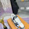 Louis Vuitton LV Trainer Washed Black Denim & White Leather Retro Sneakers