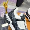 Louis Vuitton LV Trainer Washed Black Denim & White Leather Retro Sneakers