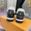 Louis Vuitton LV Trainer Washed Black Denim & White Leather Retro Sneakers