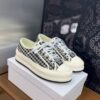 sy_no_BC767618479BAA73CD8835A0EBBE4781_2 Black & White Houndstooth Embroidered Platform Canvas Sneakers