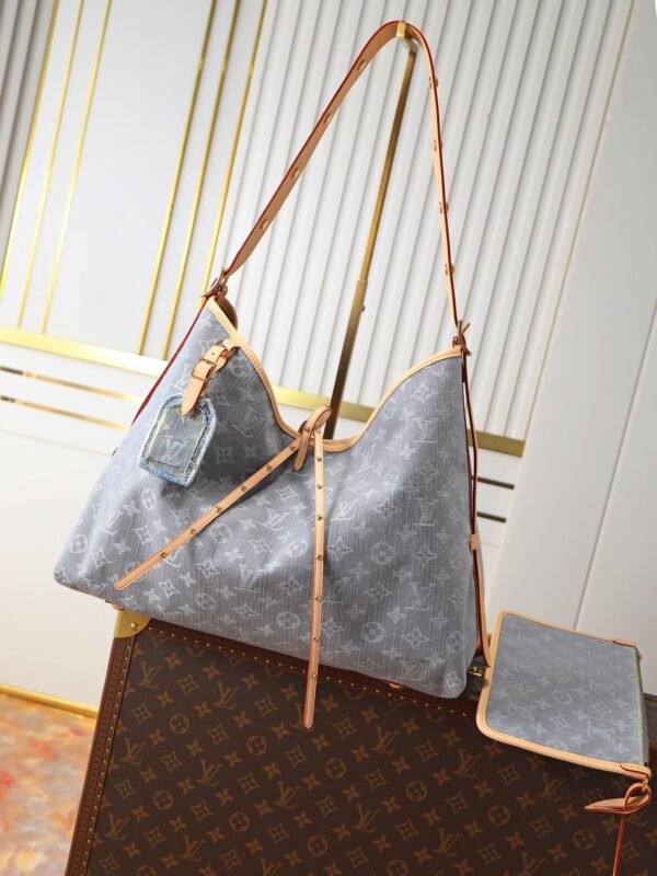 sy_no_BC9D17A7748229EA495BA282D95E271F_0 Louis Vuitton CarryAll MM Denim Tote Bag