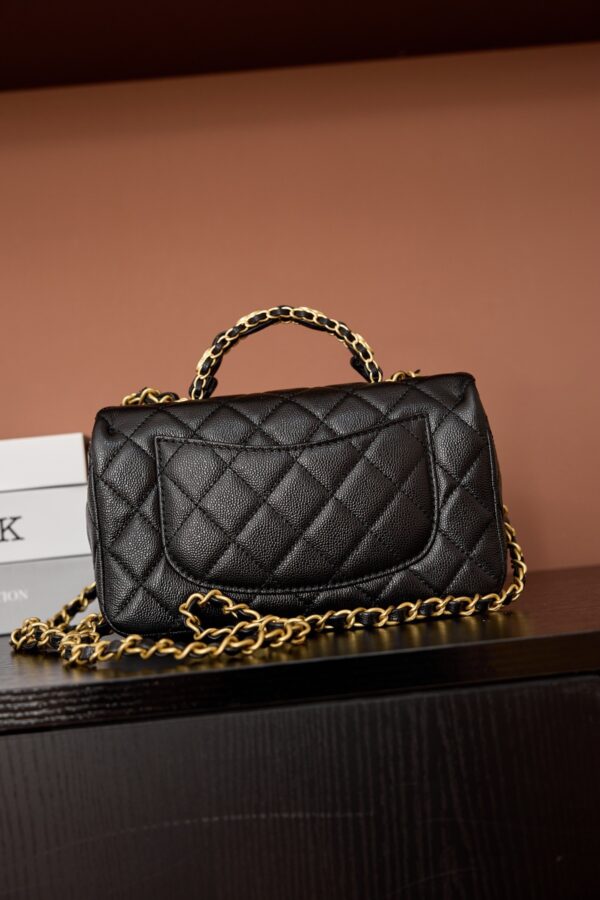 sy_no_BCC8C75D562088C13527733338E35972_2 Chanel Black & Gold Caviar Leather CF Mini 25 Bag (Shoulder, Handheld, and Crossbody)