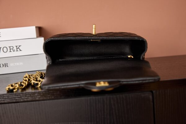 sy_no_BCC8C75D562088C13527733338E35972_5 Chanel Black & Gold Caviar Leather CF Mini 25 Bag (Shoulder, Handheld, and Crossbody)