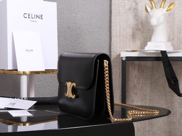College Triomphe Chain Bag – Glossy Calfskin