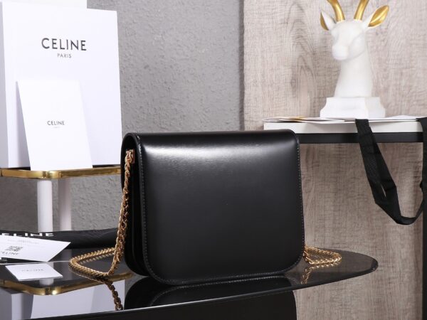 College Triomphe Chain Bag – Glossy Calfskin