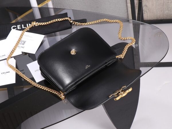 College Triomphe Chain Bag – Glossy Calfskin
