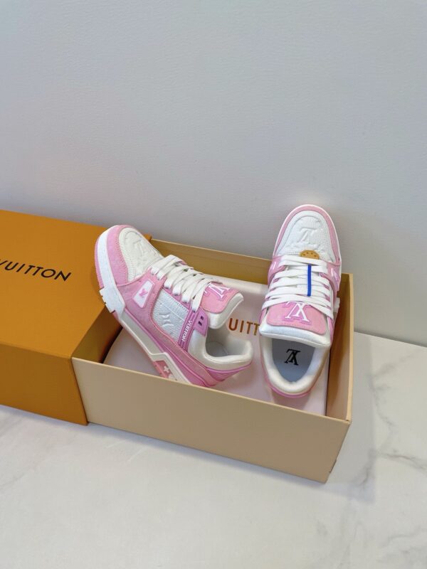 sy_no_BD12937167FECF63BE377FF89075401B_6 Louis Vuitton LV Trainer Sakura Pink & White Sneakers