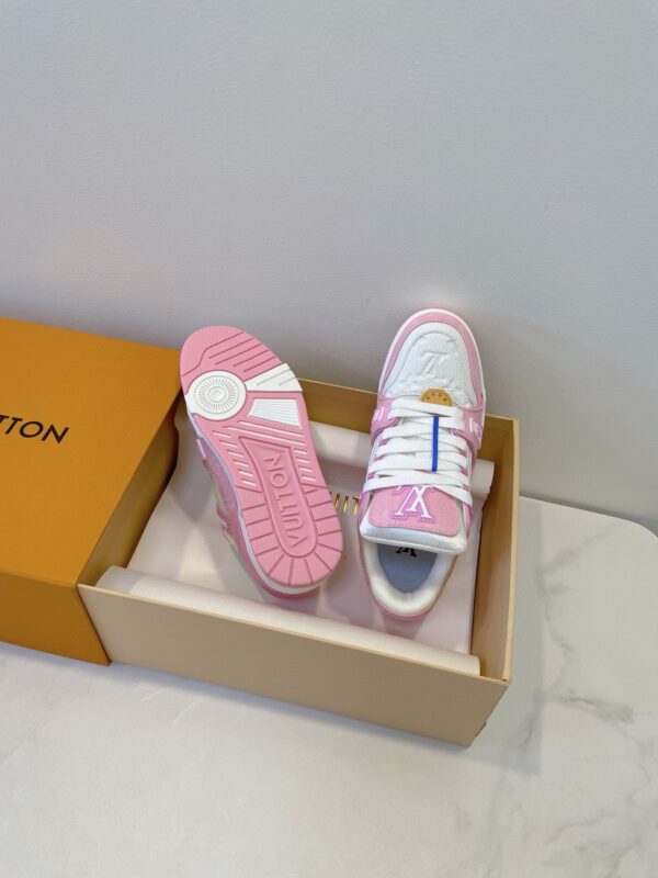sy_no_BD12937167FECF63BE377FF89075401B_7 Louis Vuitton LV Trainer Sakura Pink & White Sneakers