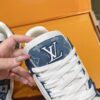 sy_no_BD1B886A1DCA74A26220FB7ED0EE9079_5 Louis Vuitton LV Trainer Maxi / LV Skate Blue & White Monogram Denim Sneakers