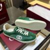 sy_no_BEC76850E6F48C4CD3425D62778C60C0_5 Gucci B Sneaker Green Fabric & Suede – Emerald Green / Ivory
