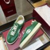 sy_no_BEC76850E6F48C4CD3425D62778C60C0_7 Gucci B Sneaker Green Fabric & Suede – Emerald Green / Ivory