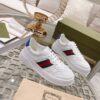 sy_no_BF05AD89F8DCE0B1C2F811B0F604AF61_2 Gucci Re-Web White Leather Green-Red Web Stripe Platform Sneakers