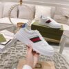 sy_no_BF05AD89F8DCE0B1C2F811B0F604AF61_4 Gucci Re-Web White Leather Green-Red Web Stripe Platform Sneakers