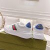 sy_no_BF05AD89F8DCE0B1C2F811B0F604AF61_6 Gucci Re-Web White Leather Green-Red Web Stripe Platform Sneakers