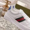 sy_no_BF05AD89F8DCE0B1C2F811B0F604AF61_7 Gucci Re-Web White Leather Green-Red Web Stripe Platform Sneakers