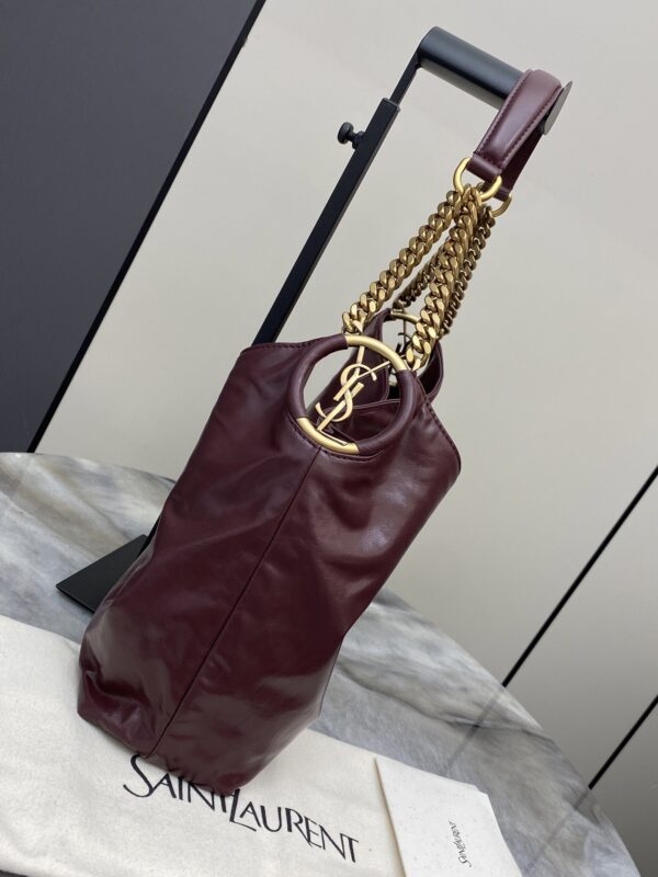 sy_no_BF94BAB04400D403BD58F4F8E98C02A4_2 YSL Oil-Waxed Leather Hobo Bag – Burgundy & Gold
