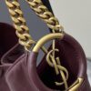 sy_no_BF94BAB04400D403BD58F4F8E98C02A4_4 YSL Oil-Waxed Leather Hobo Bag – Burgundy & Gold