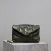 YSL Loulou Puffer Mini Double-Chain Bag – Olive Green Lambskin