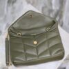 YSL Loulou Puffer Mini Double-Chain Bag – Olive Green Lambskin