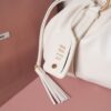 sy_no_C0DCE62C07E52E441484313A069A1600_5 White Archive-Inspired Drawstring Ruched Shoulder / Underarm Bag