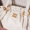 sy_no_C0DCE62C07E52E441484313A069A1600_7 White Archive-Inspired Drawstring Ruched Shoulder / Underarm Bag