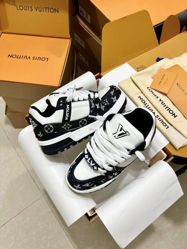 Louis Vuitton LV Skate Black Monogram & White Retro Skate Sneakers
