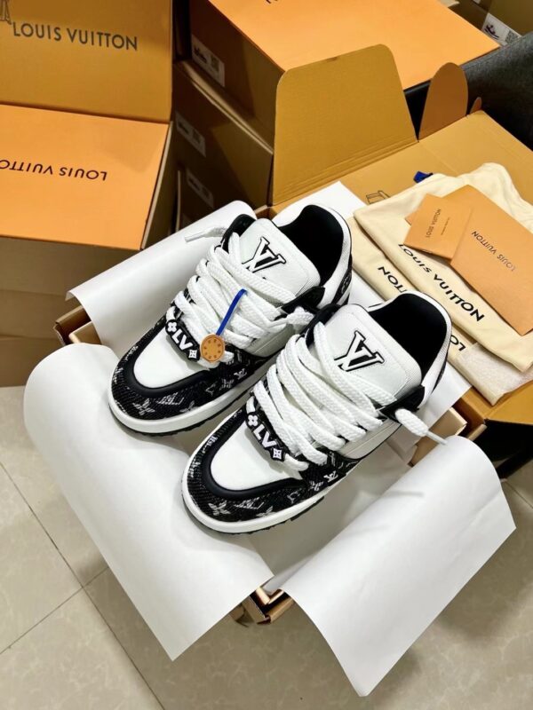 Louis Vuitton LV Skate Black Monogram & White Retro Skate Sneakers
